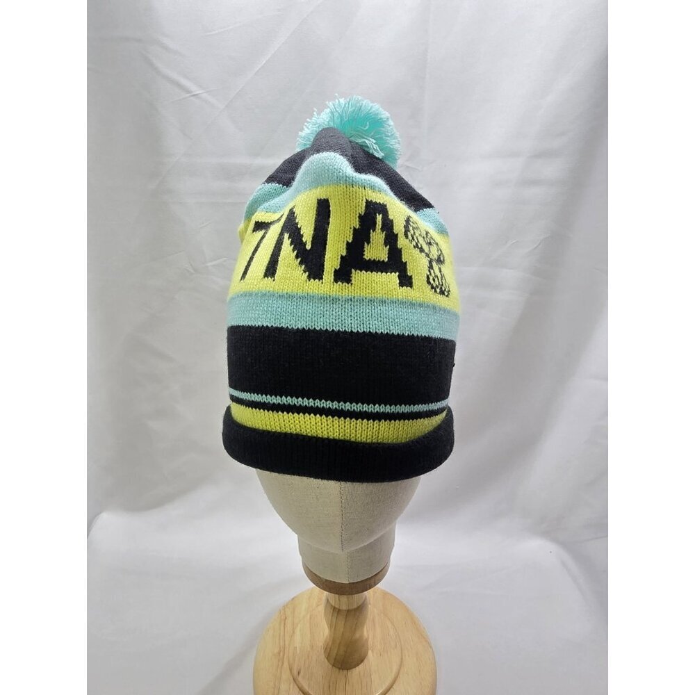 Aritzia TNA Beanie O/S Unisex Multicolor Acrylic Knit Pom Pom- With Tags